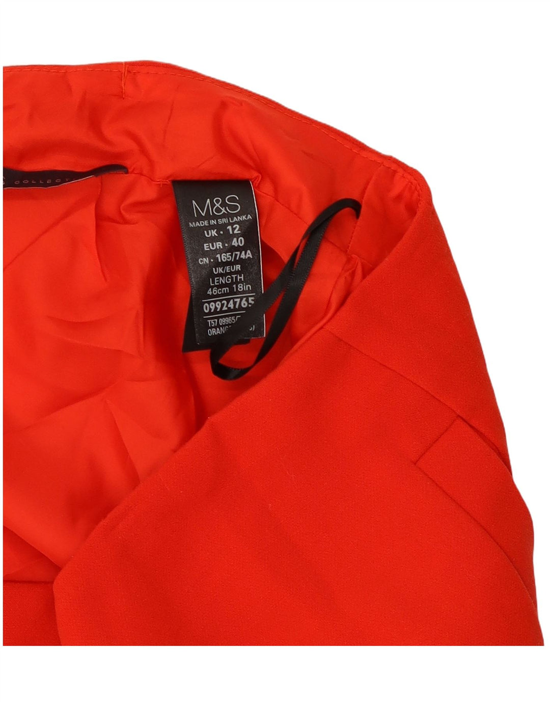 Minissaia feminina Marks & Spencer Reino Unido 12 médio W30 poliéster vermelho