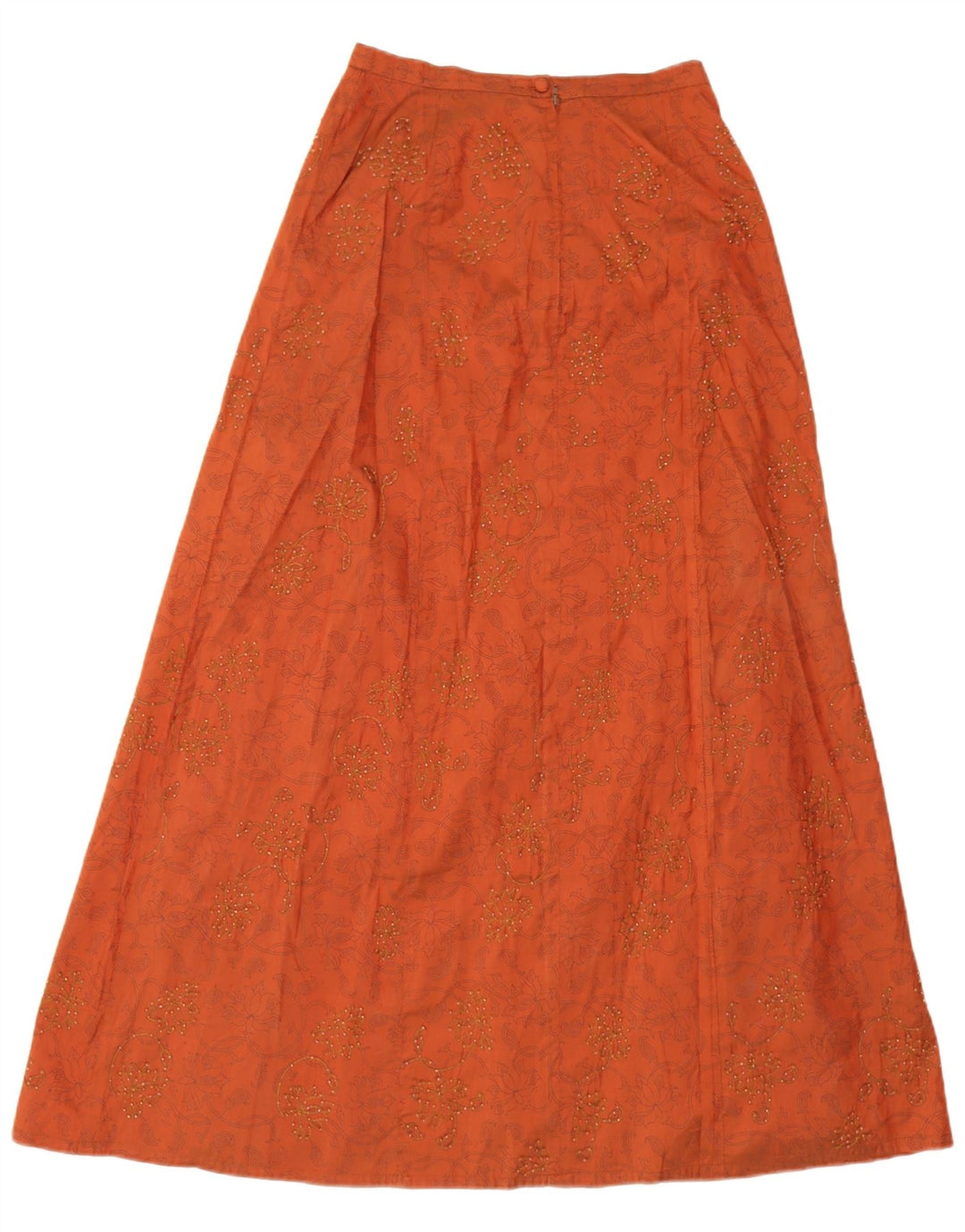 Blunauta Conjunto feminino de 4 botões e 3 peças IT 42 Médio W28 Laranja Floral Seda