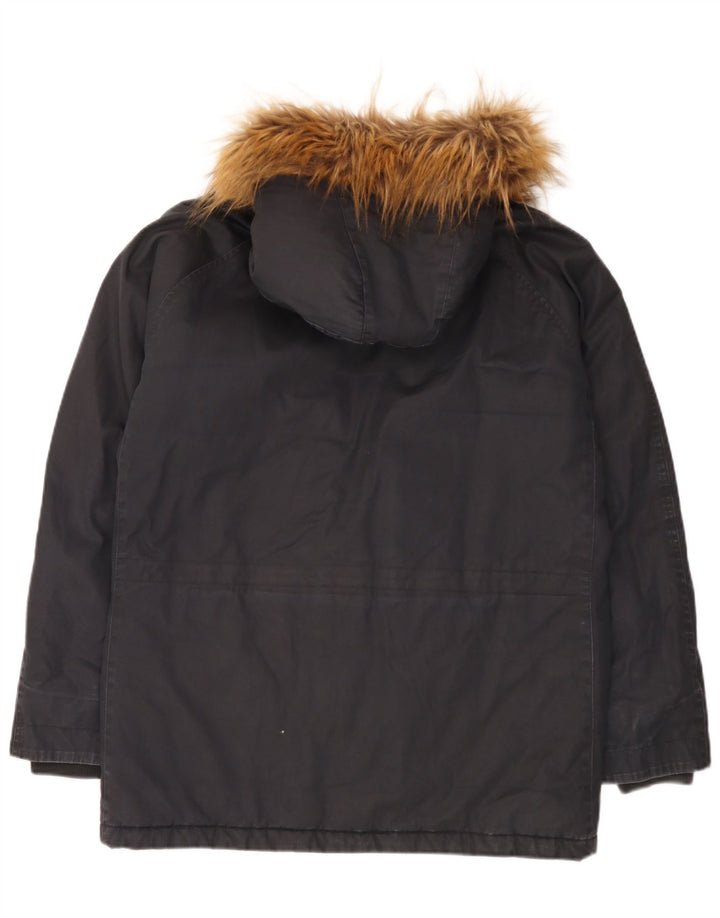Jaqueta Parka masculina Woolrich com capuz Reino Unido 40 grande algodão azul marinho