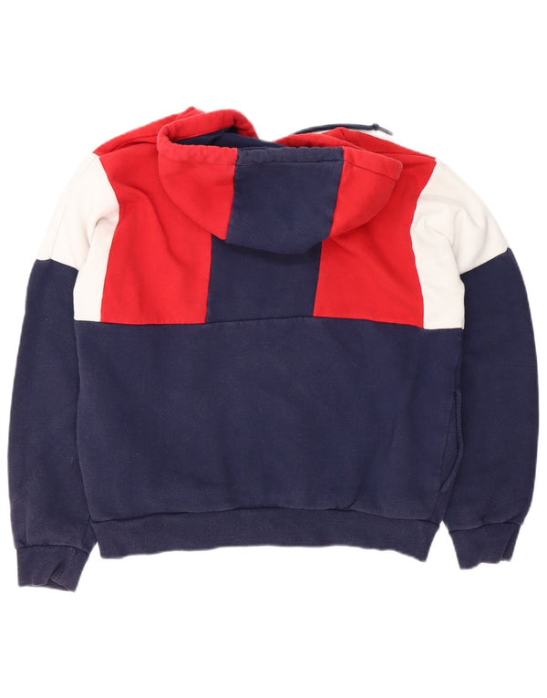 Fila Womens Oversized Hoodie Jumper UK 10 Pequeno Colorblock Multicolorido