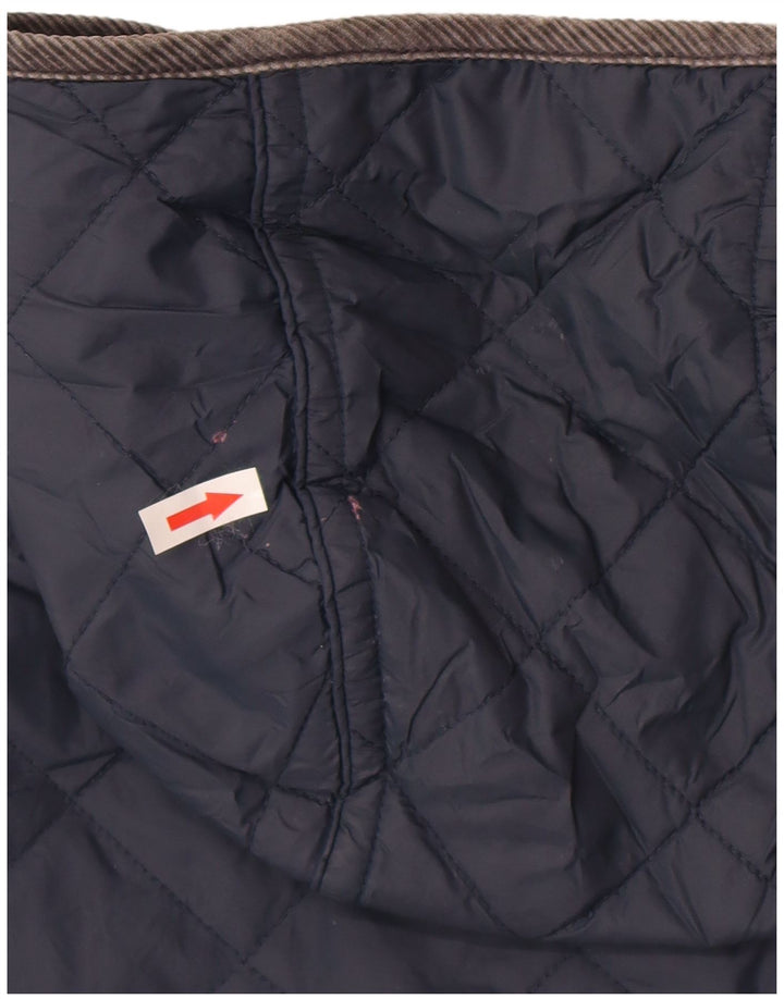 Jaqueta feminina acolchoada com capuz Jack Wills UK 8 pequena azul marinho nylon