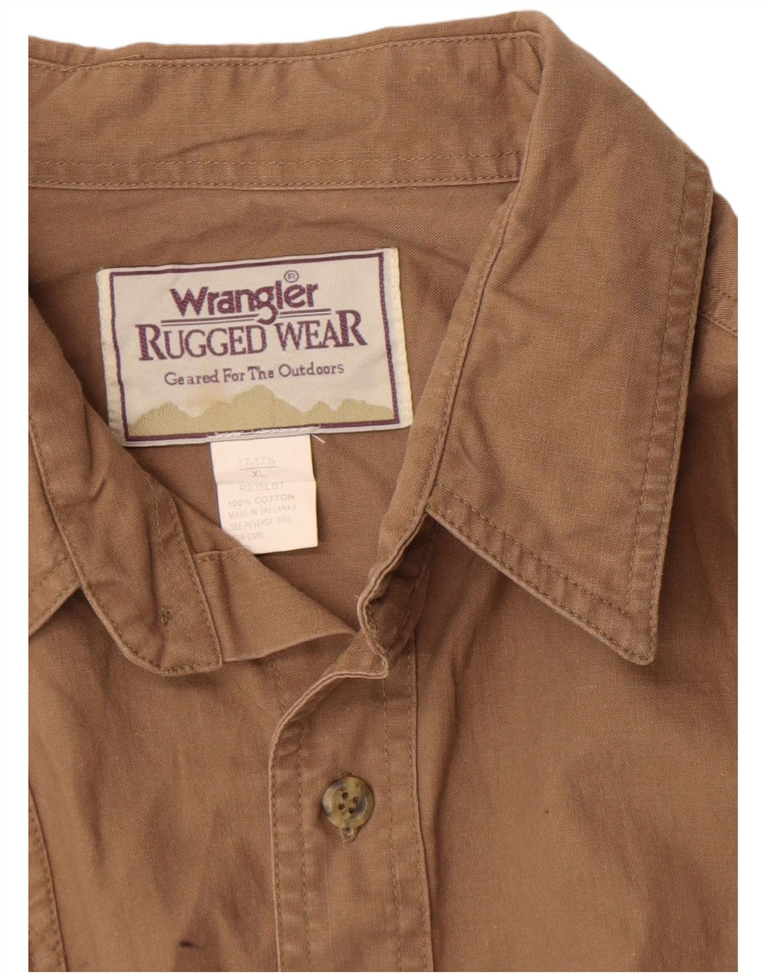 Camisa masculina Wrangler XL algodão marrom