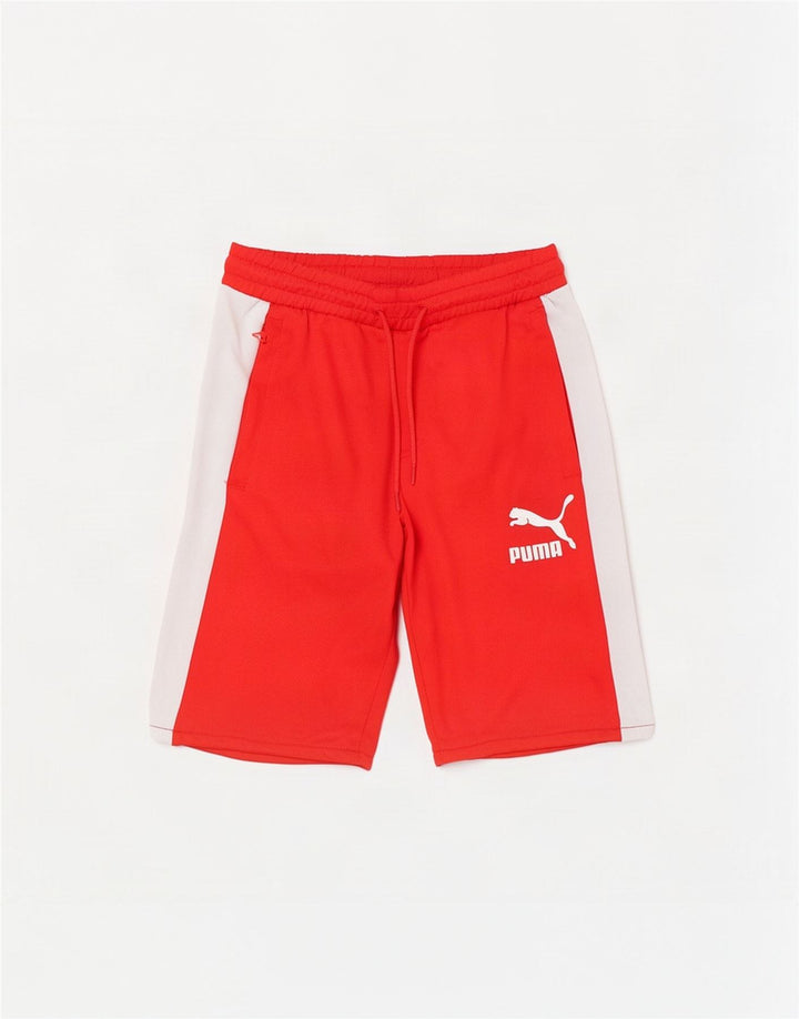 Puma Mens Sport Shorts Pequeno Colorblock Vermelho