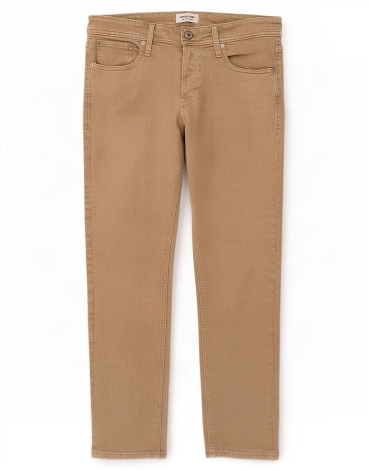 Jeans masculinos Jack & Jones Slim W34 L32 algodão bege