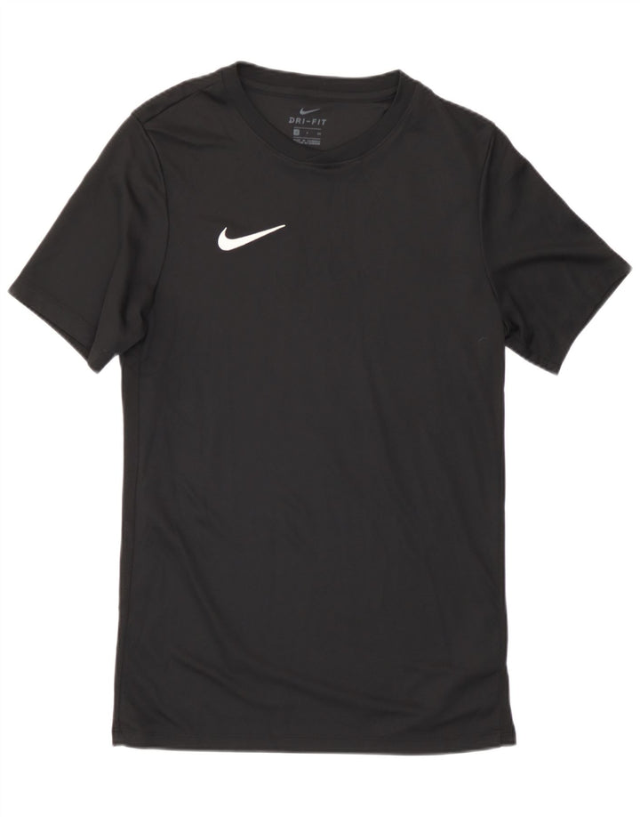 Camiseta masculina Nike Top pequena esportiva preta de poliéster