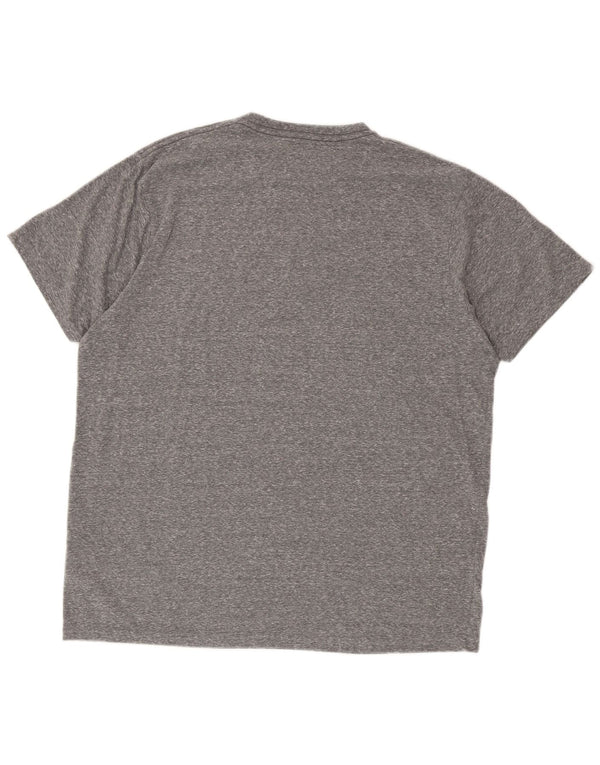 Camiseta gráfica masculina Weird Fish Top XL poliéster manchado cinza