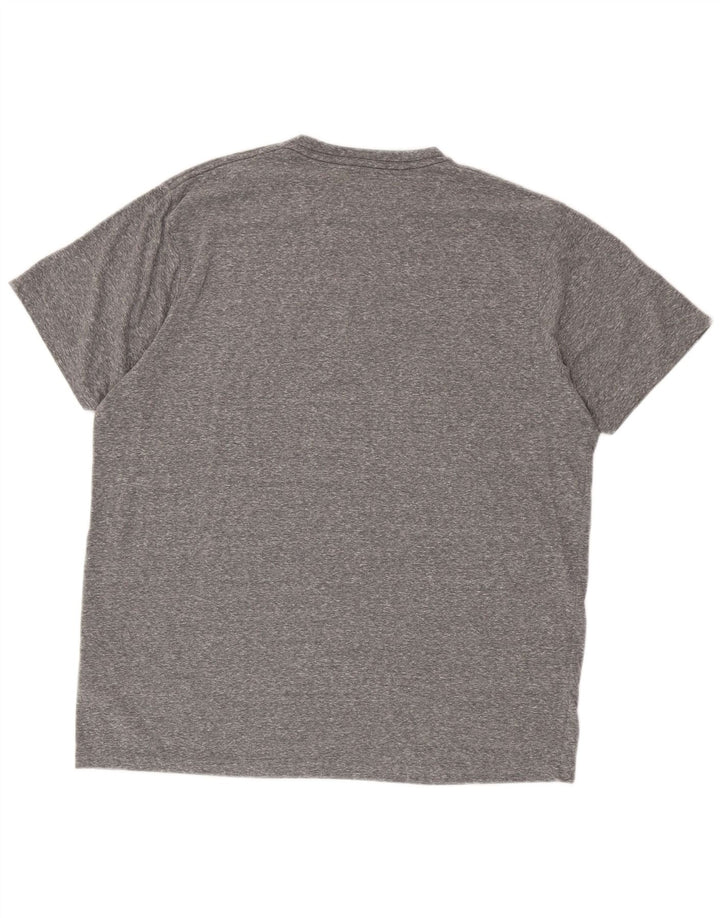 Camiseta gráfica masculina Weird Fish Top XL poliéster manchado cinza