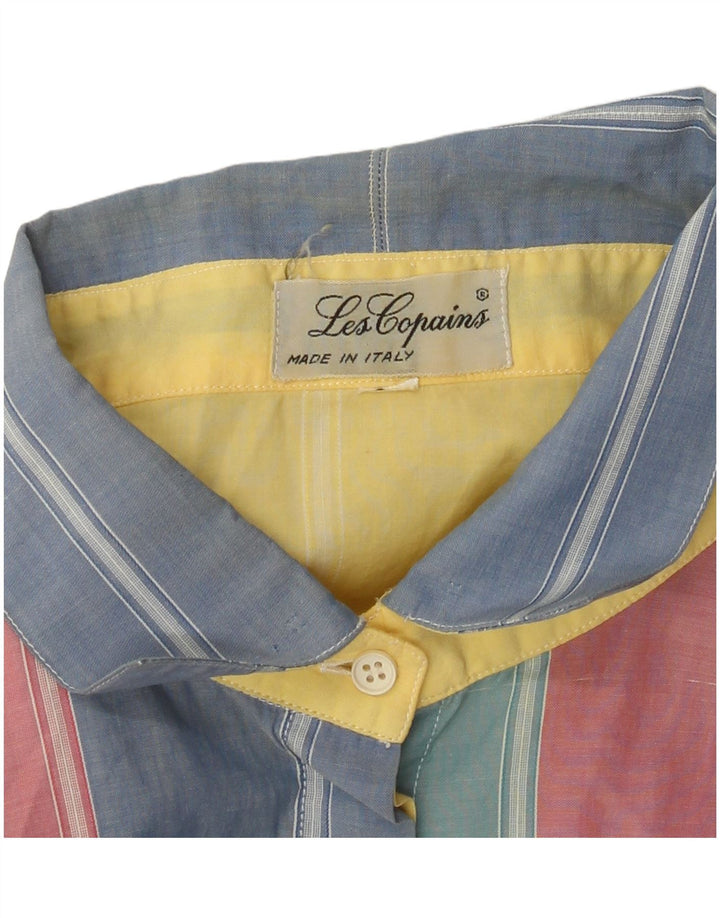 Camisa feminina de manga curta Les Copains XL listrada multicolorida