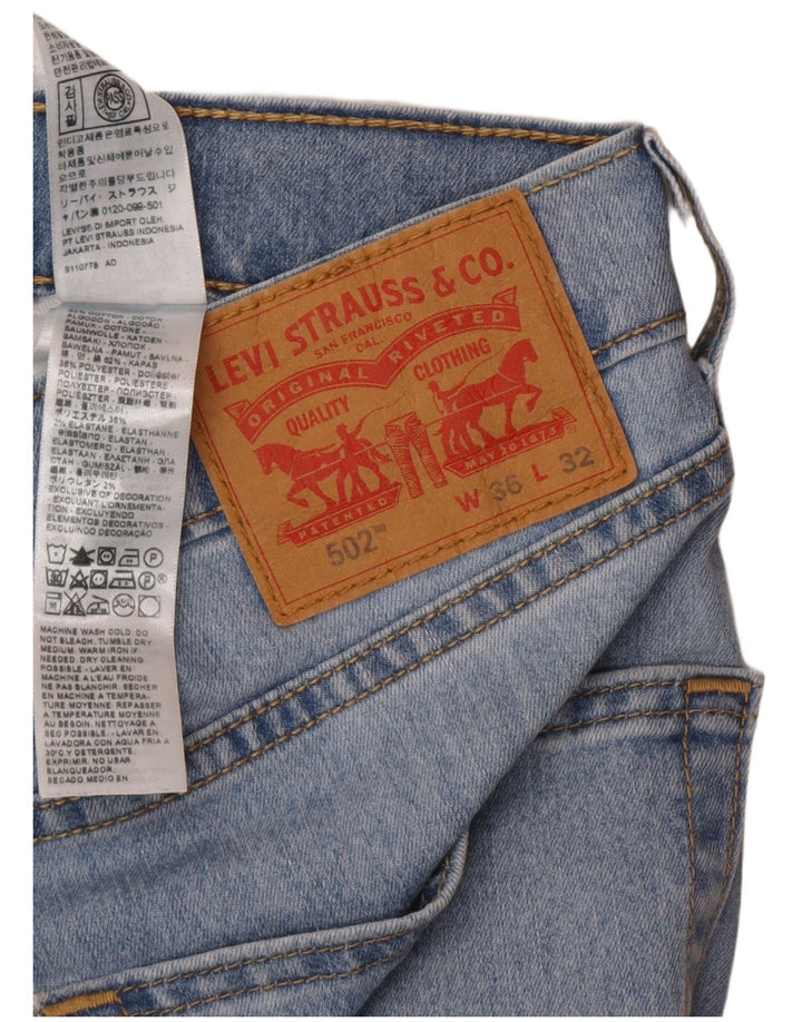 Levi's Masculino 502 Tapered Jeans W36 L32 Azul Algodão