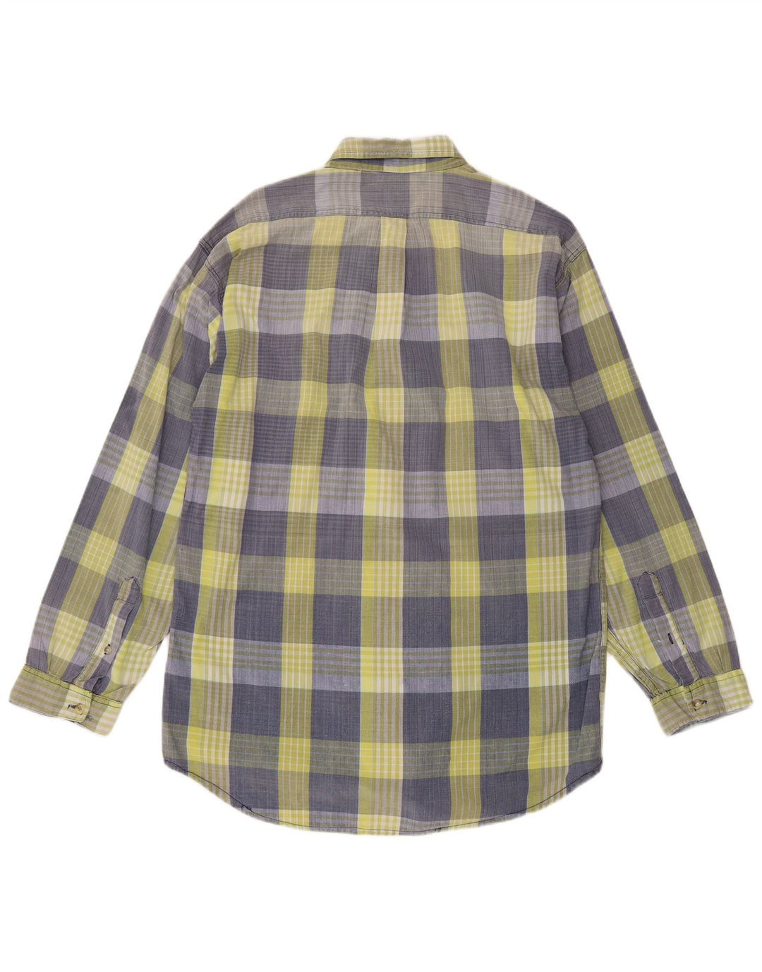Camisa masculina vintage grande xadrez azul