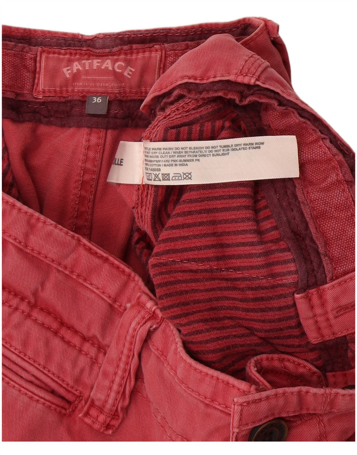 Shorts Chino Masculino Fat Face W36 Grande Algodão Vermelho
