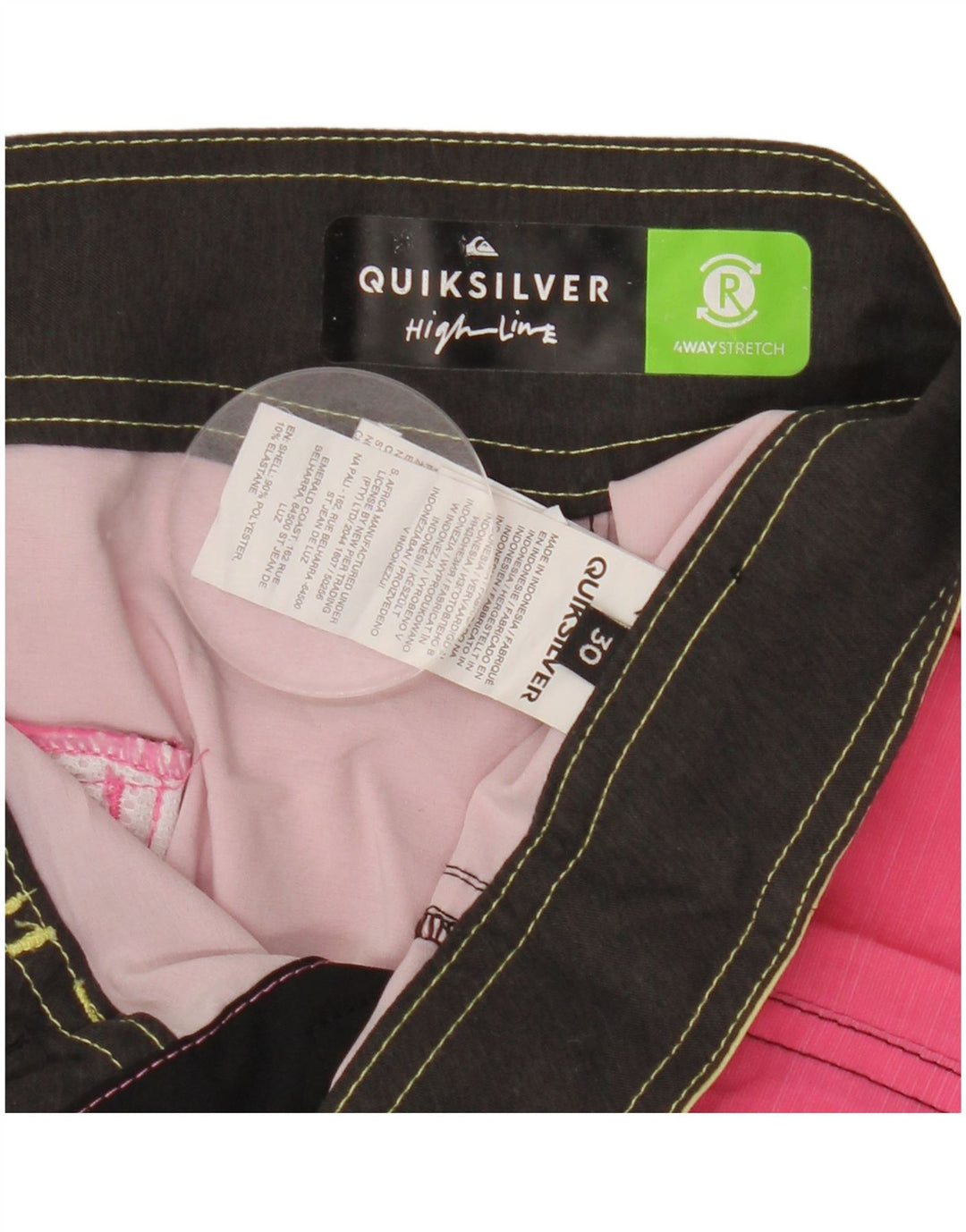 Shorts de natação masculino Quiksilver médio preto colorblock poliéster