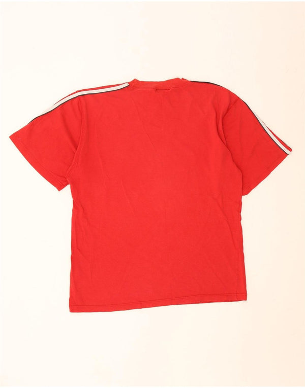Adidas Mens Camiseta Top UK 38/40 Médio Vermelho