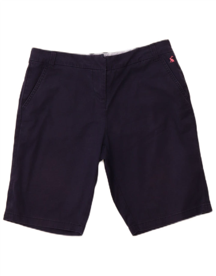 Shorts Chino feminino JOULES Reino Unido 10 pequeno W30 algodão azul marinho