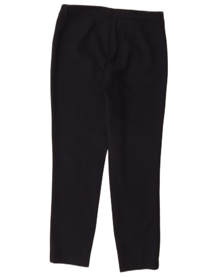 Calça feminina Trussardi Slim Suit IT 42 Médio W30 L27 Azul marinho
