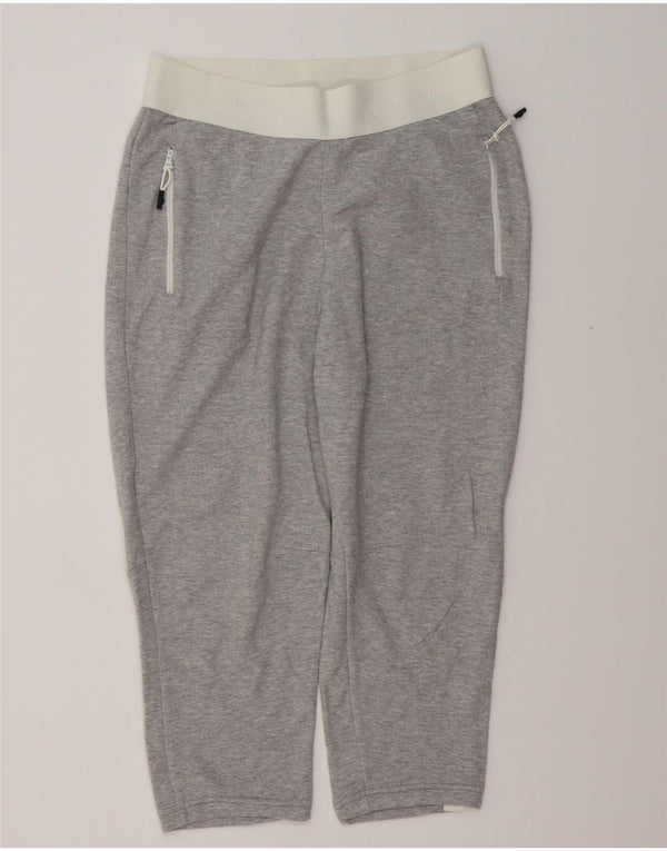 ADIDAS Womens Graphic Tracksuit Calças Joggers UK 8/10 Pequeno Cinza