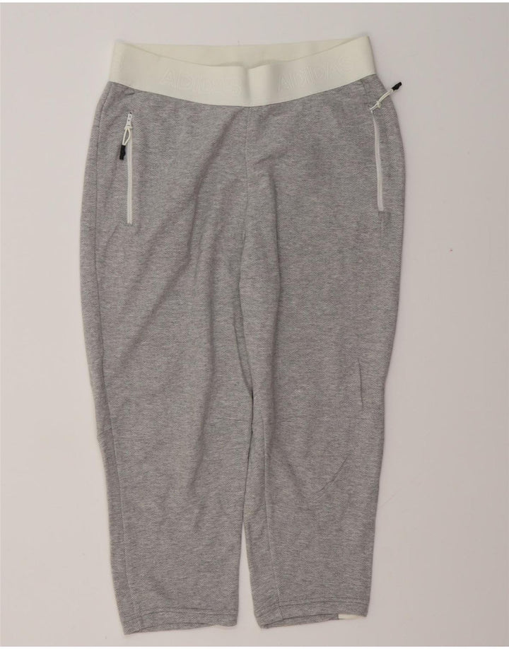 ADIDAS Womens Graphic Tracksuit Calças Joggers UK 8/10 Pequeno Cinza