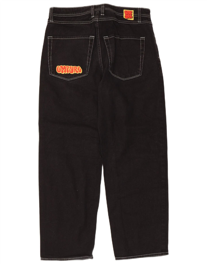 Jeans cônicos masculinos VINTAGE W30 L28 algodão preto