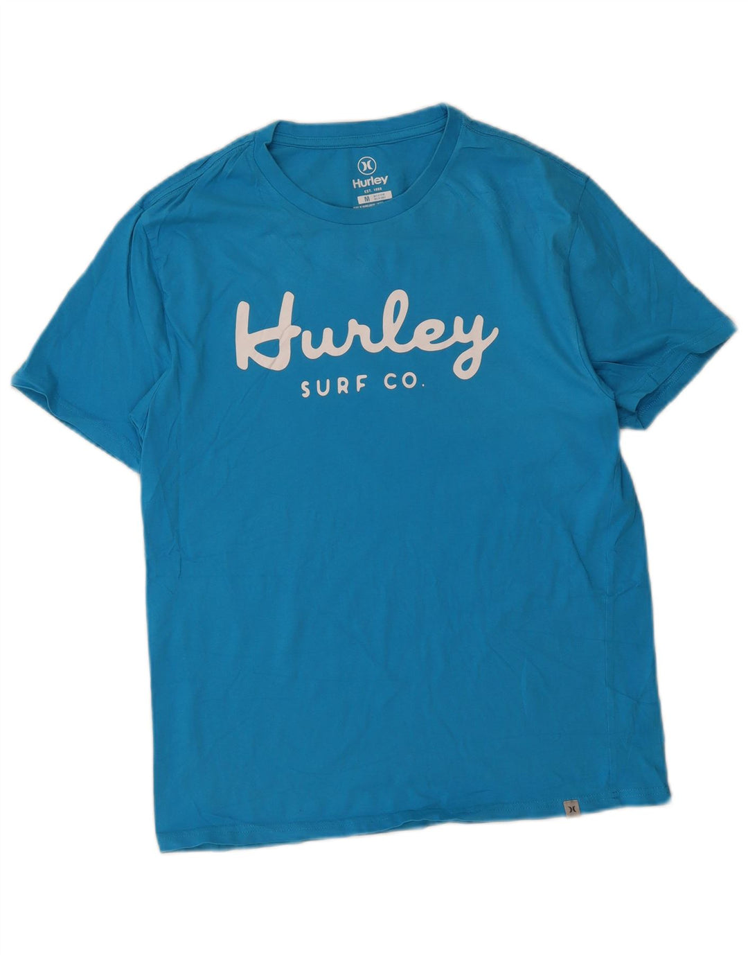 Camiseta masculina Hurley com estampa gráfica azul médio algodão