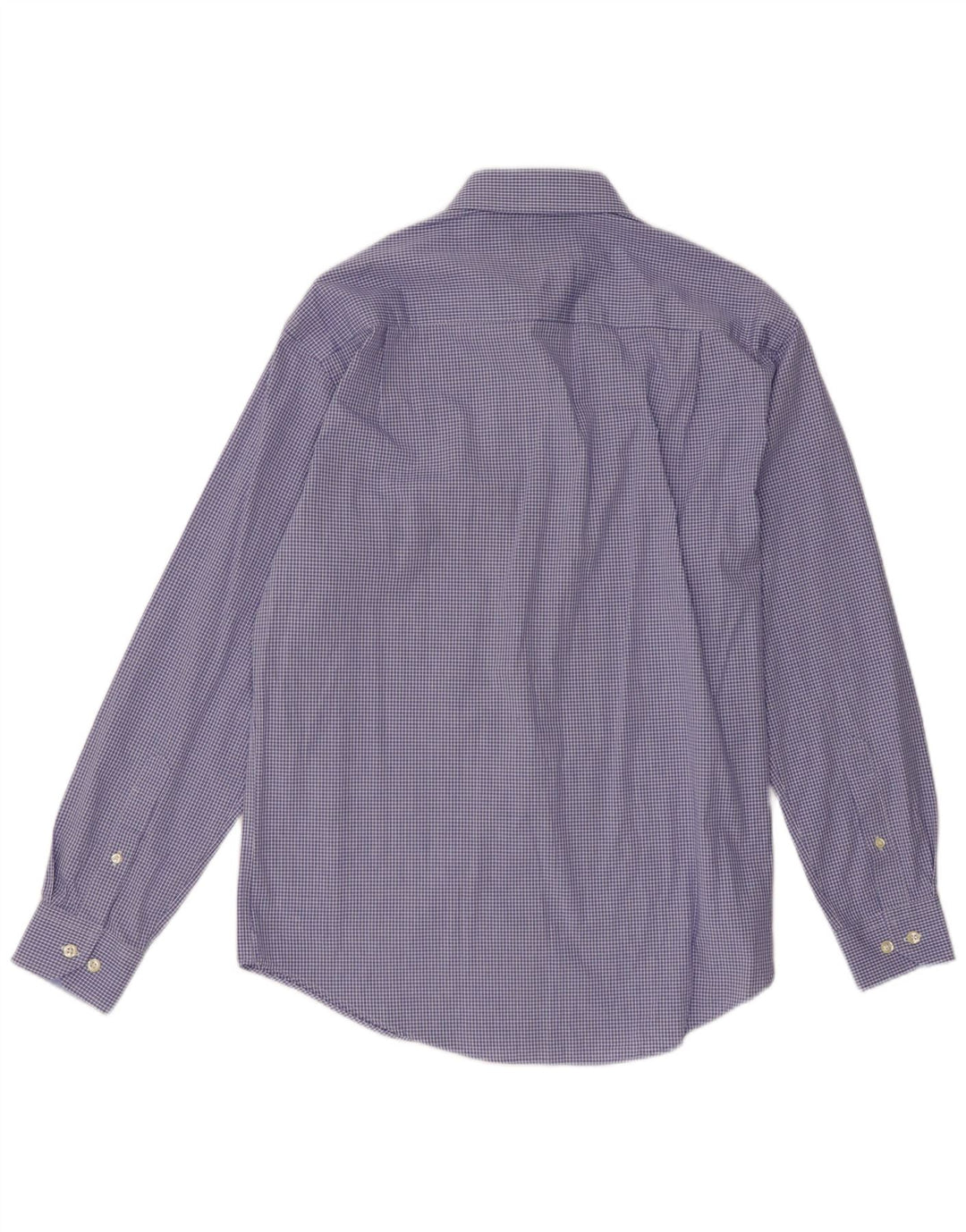 Camisa masculina NAUTICA Classic Fit tamanho 15 algodão xadrez azul médio