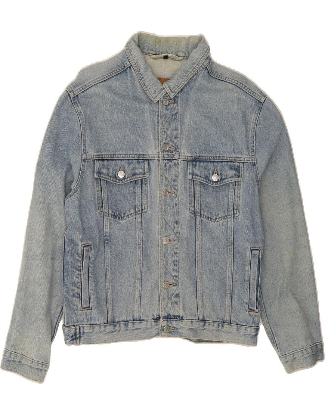 SAVVY Mens Denim Jacket UK 38 Medium Blue Cotton Vintage Savvy and Second-Hand Savvy from Messina Hembry 
