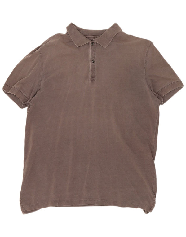 Camisa polo masculina Massimo Dutti algodão cinza médio