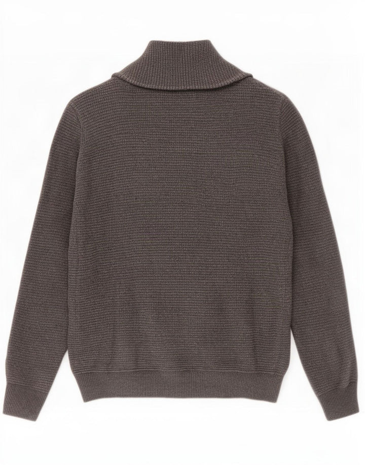 Suéter cardigã masculino Jack & Jones grande algodão cinza