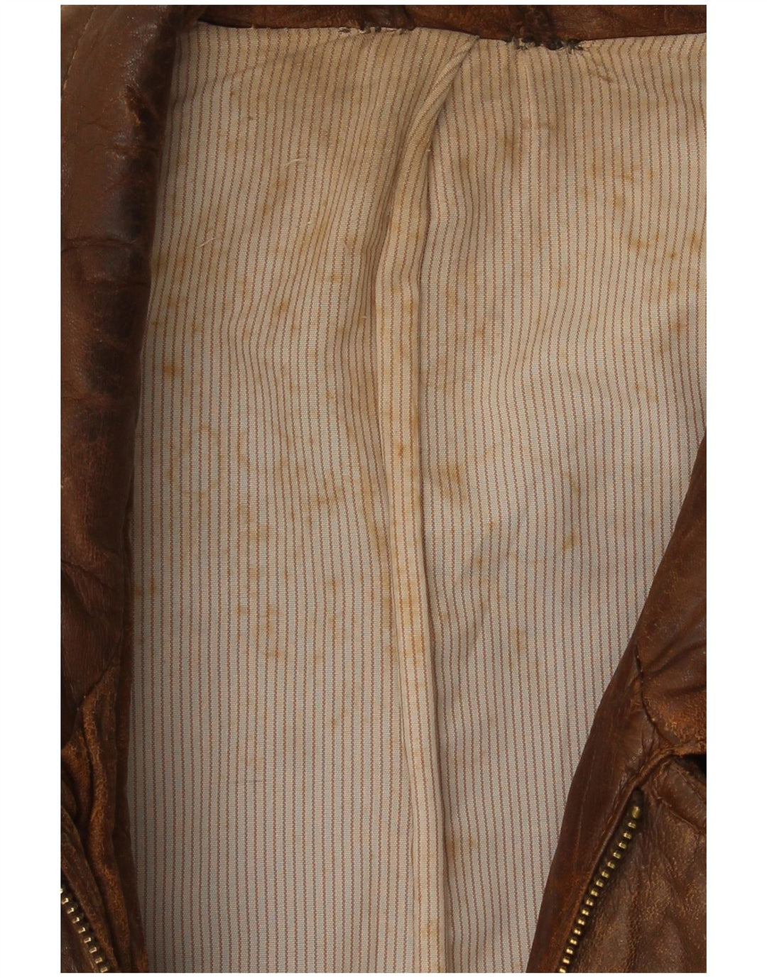 Jaqueta de couro masculina vintage UK 40 grande marrom