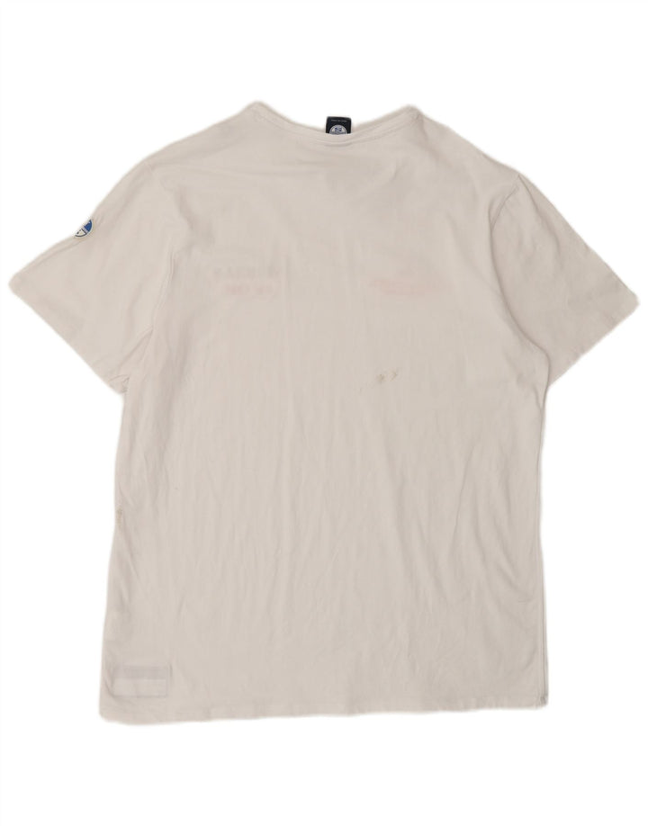 Camiseta gráfica masculina NORTH SAILS Top XL algodão branco