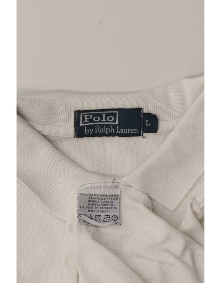 Camisa masculina Polo Ralph Lauren grande algodão branco