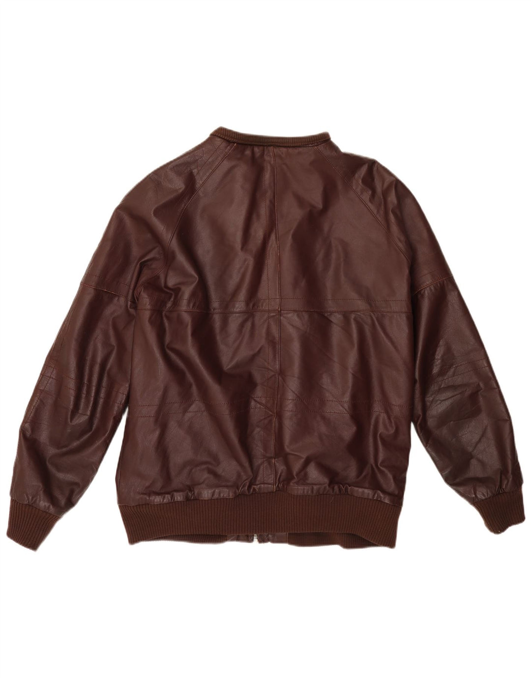 Jaqueta de couro masculina VINTAGE Reino Unido 38 Médio Borgonha