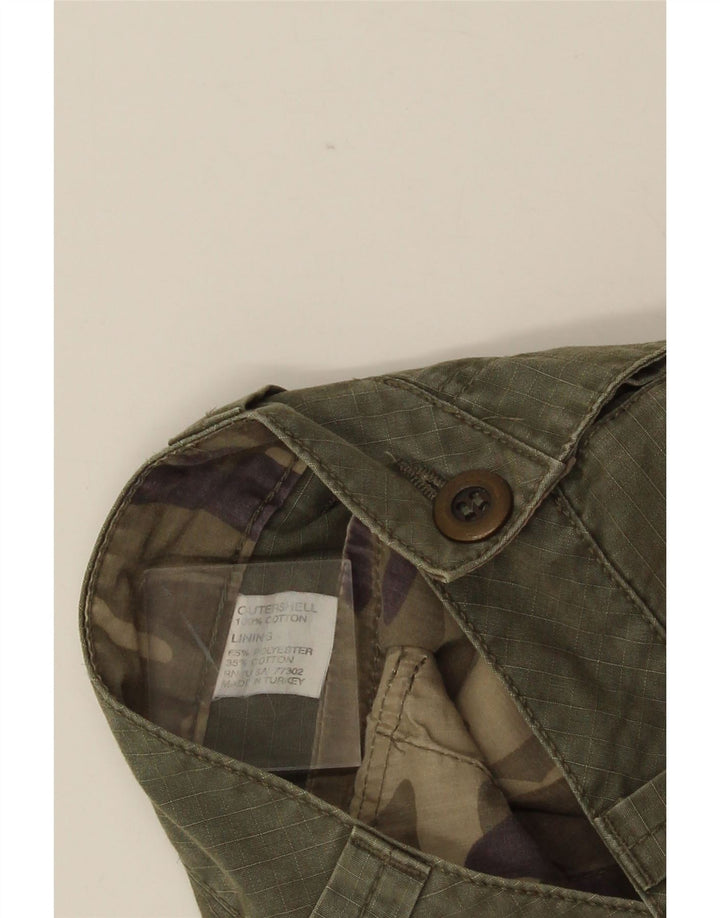 ZARA Mens Cargo Shorts EU 46 XL W36 Algodão Cáqui