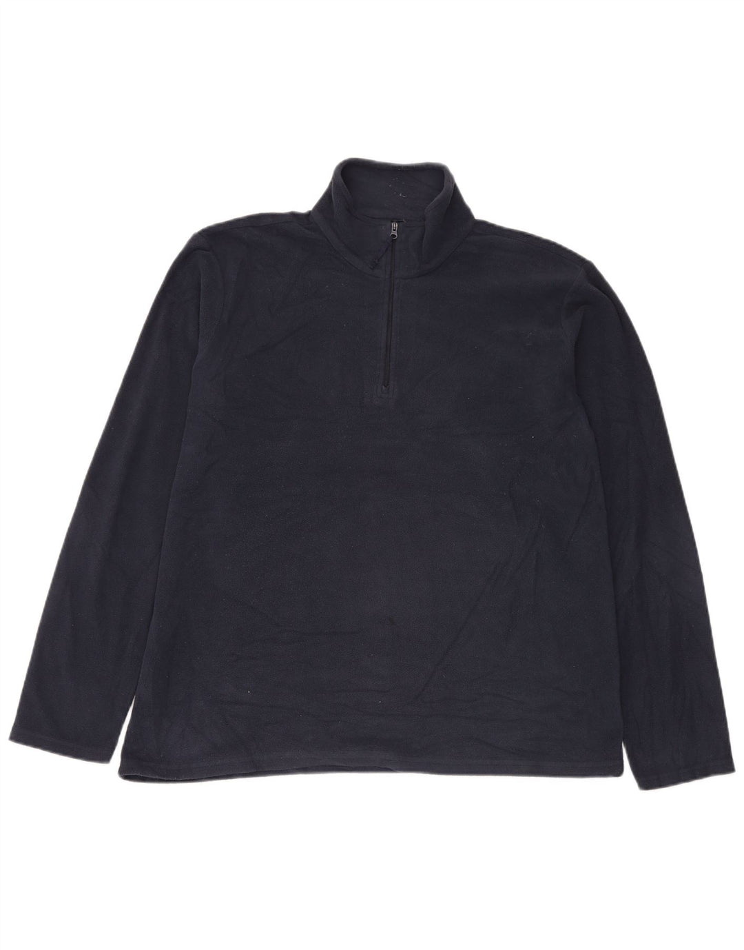 Mountain Warehouse Mens Zip Neck Fleece Jumper Grande Poliéster Azul Marinho