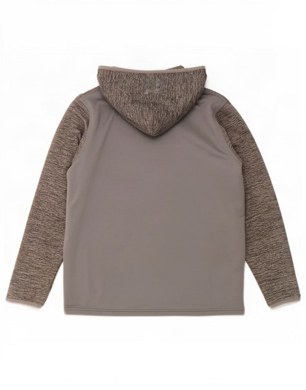 Suéter Under Armour Boys Cold Gear Zip com capuz 11-12 anos grande cinza