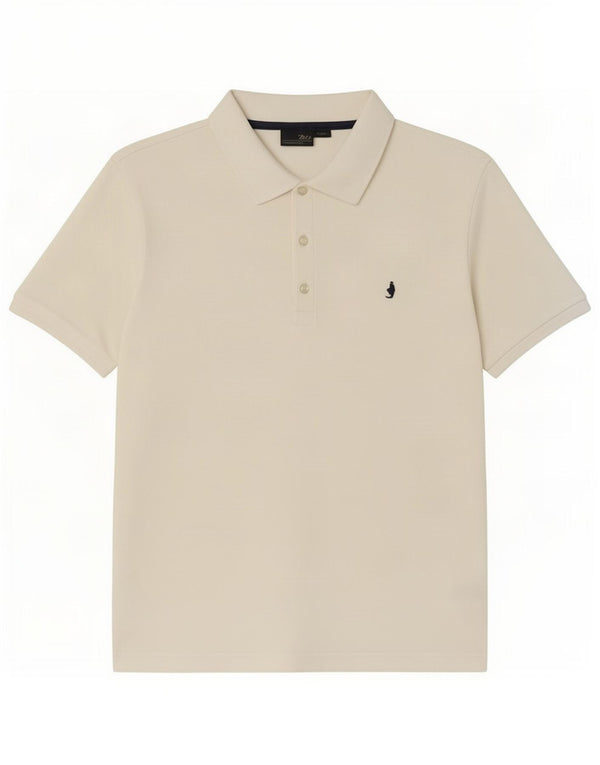 Camisa polo masculina Marlboro Classics grande algodão branco