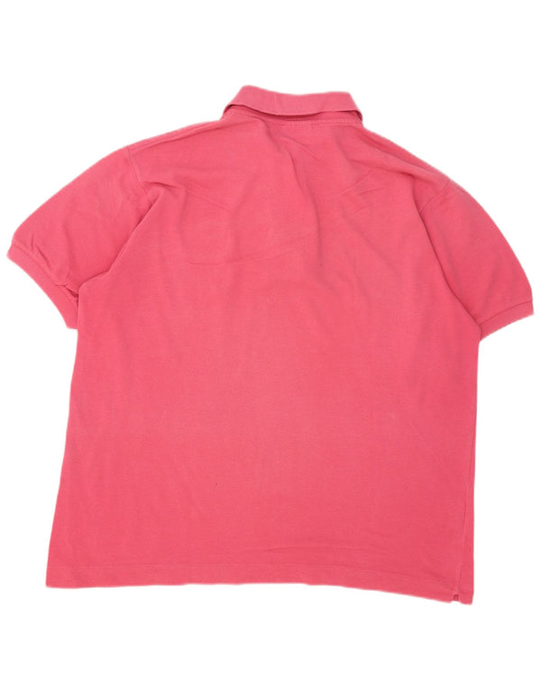 Camisa polo masculina Lacoste tamanho 5 grande algodão rosa