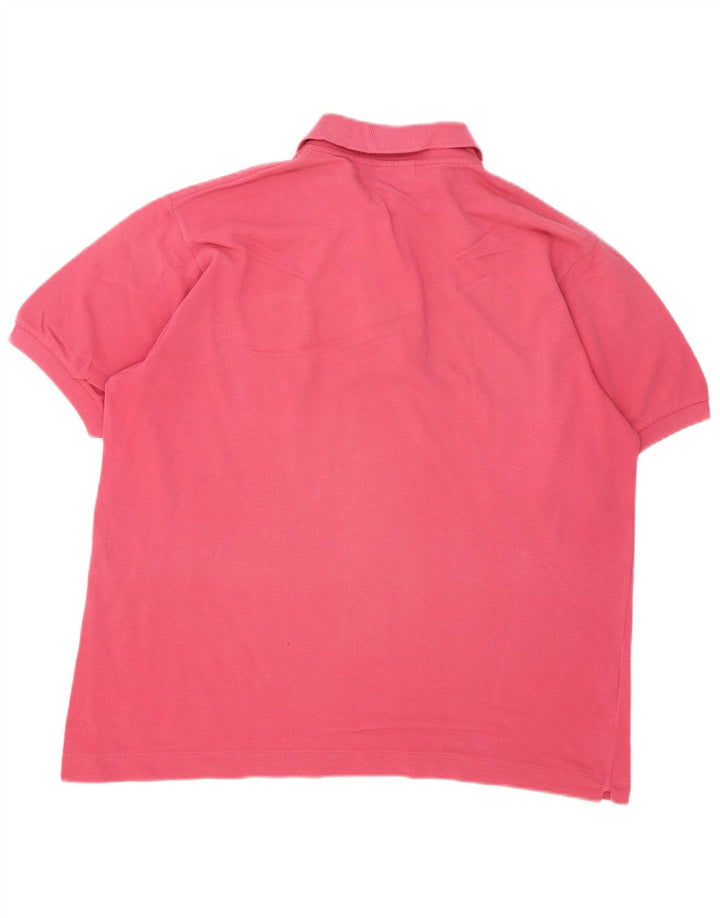 Camisa polo masculina Lacoste tamanho 5 grande algodão rosa