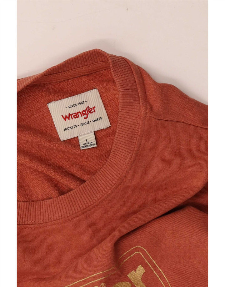 Wrangler moletom gráfico masculino jumper grande laranja