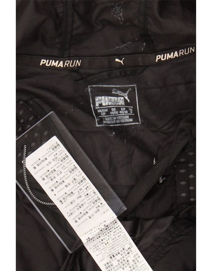 PUMA Masculino Running Hooded Tracksuit Top Jacket Pequeno Preto Manchado