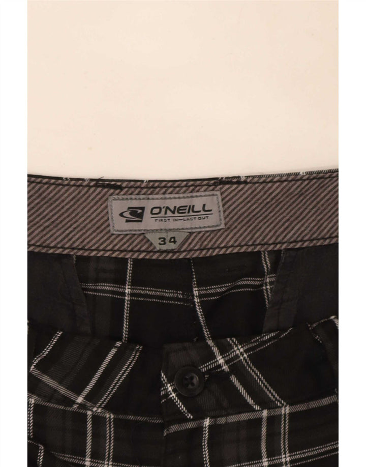 O'Neill Mens Chino Shorts W34 Grande Xadrez Preto