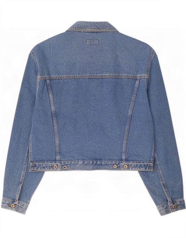Jaqueta jeans masculina vintage UK 42 XL algodão azul