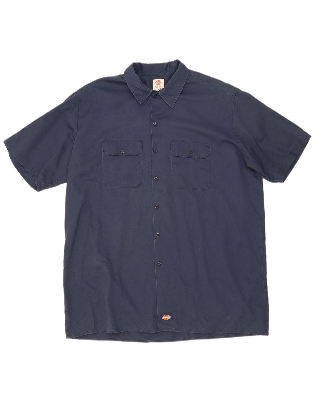 Camisa masculina alta de manga curta DICKIES 2XL poliéster azul marinho