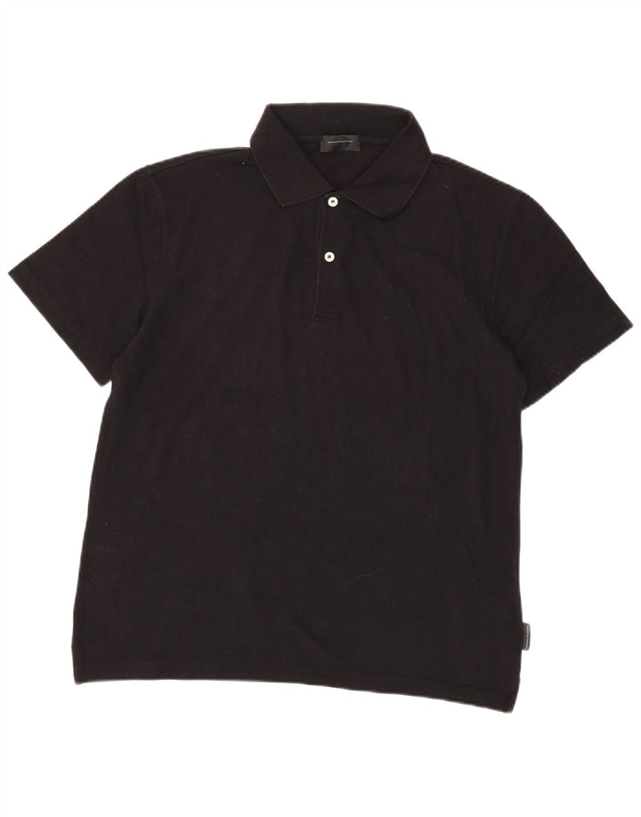 Camisa polo masculina Sergio Tacchini IT 50 algodão preto médio