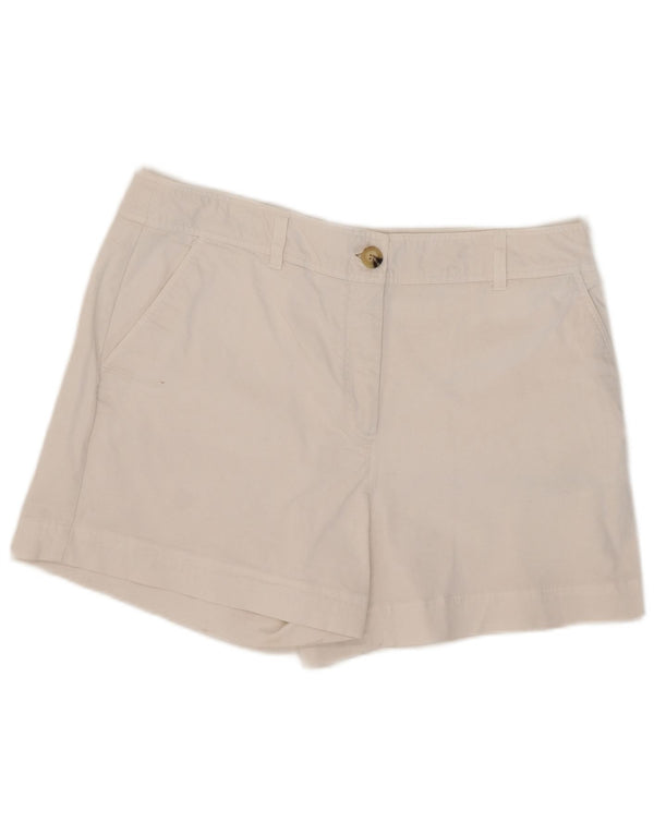 Shorts Chino feminino Hobbs UK 16 grande W36 algodão branco