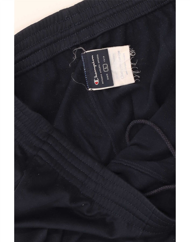 Calça de treino masculina Champion grande poliéster azul marinho