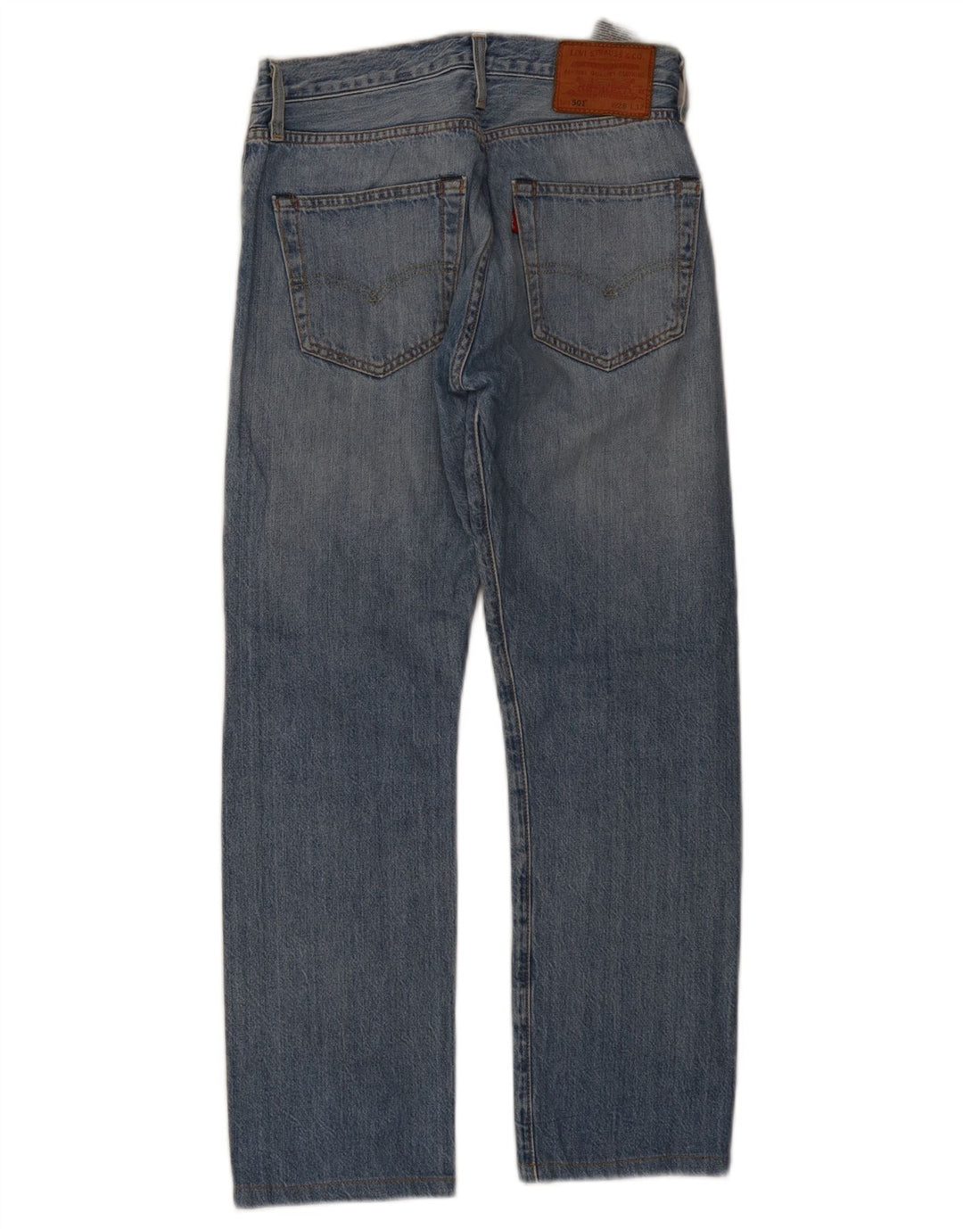 Calça jeans feminina Levi's 501 Straight W28 L27 azul algodão