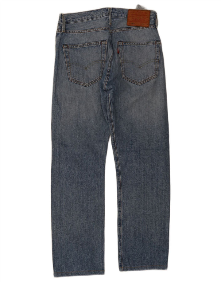Calça jeans feminina Levi's 501 Straight W28 L27 azul algodão