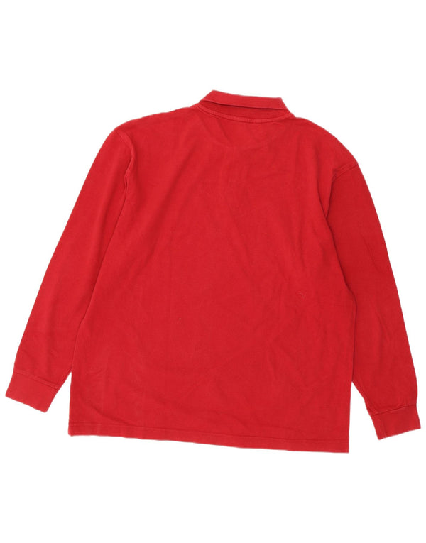 Camisa polo masculina de manga comprida Kappa 2XL algodão vermelho