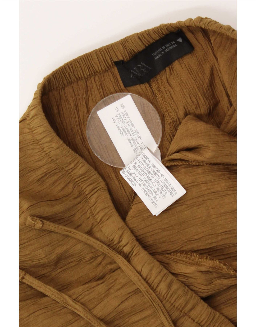 Zara Saia maxi feminina média W28 viscose bege