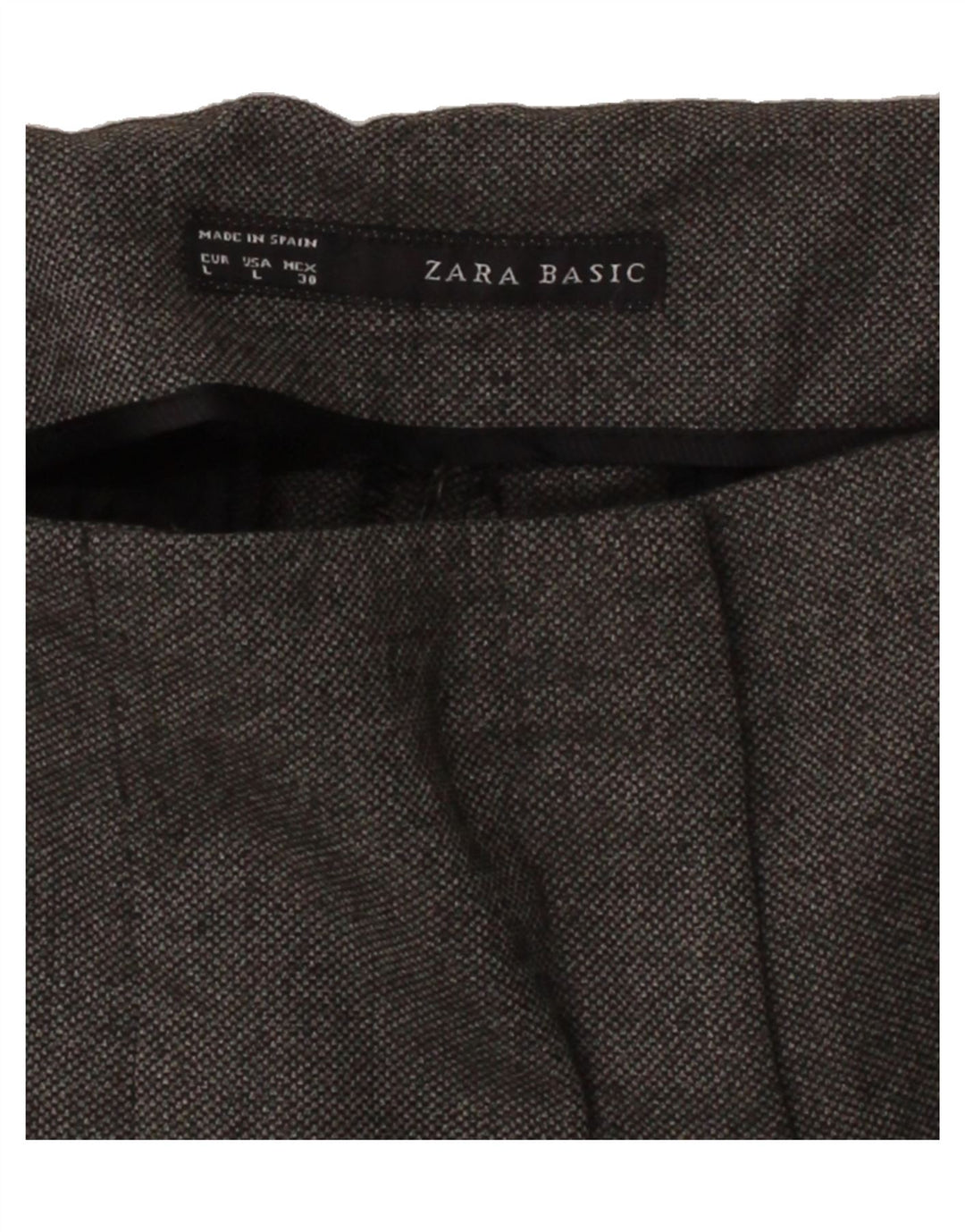 ZARA Womens Straight Chino Trousers Large W30 L28 Grey Vintage Zara and Second-Hand Zara from Messina Hembry 